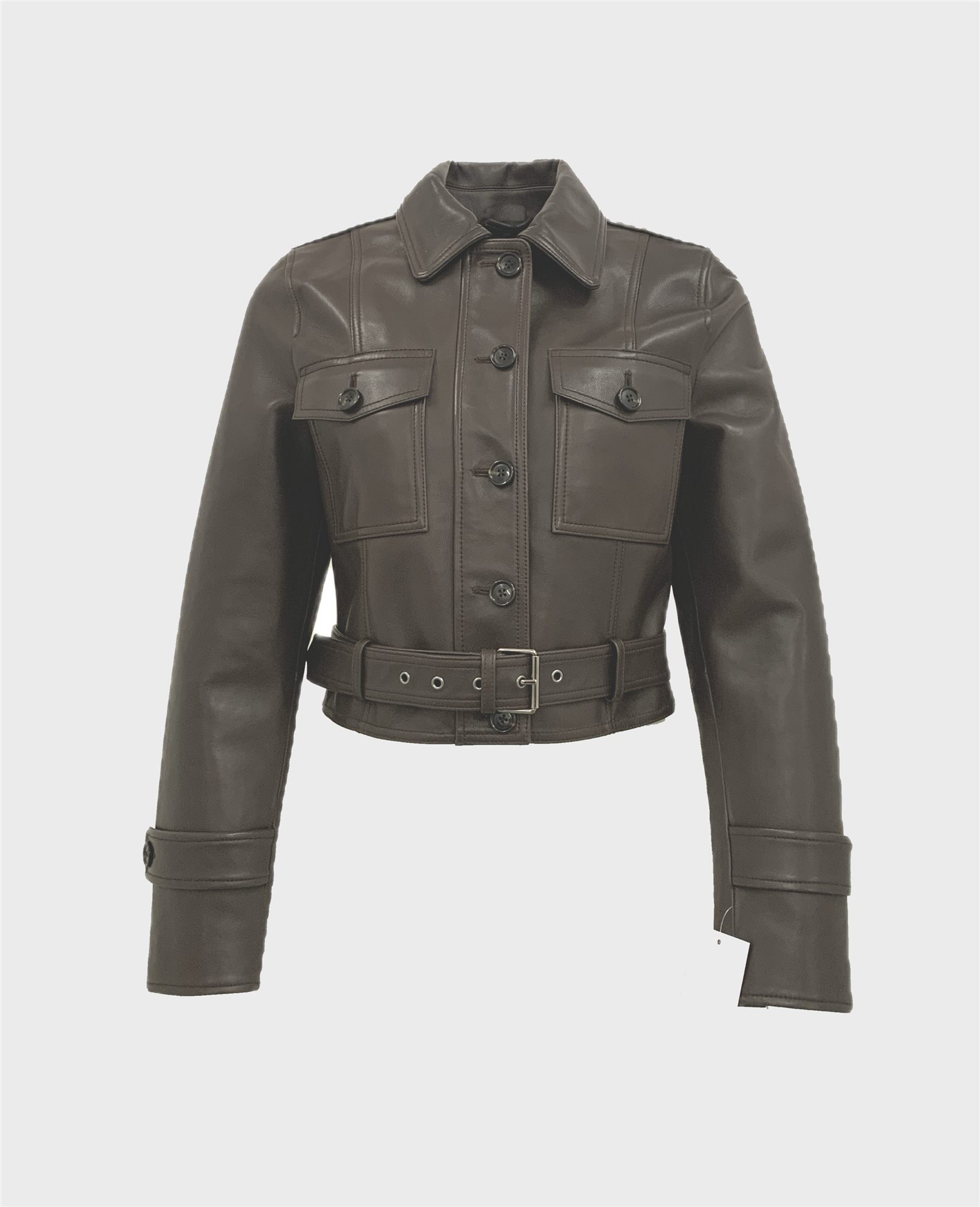 Damen Lederjacke 10802 Lammnappa SOFT dunkelbraun 101 - Lederbekleidungsversand